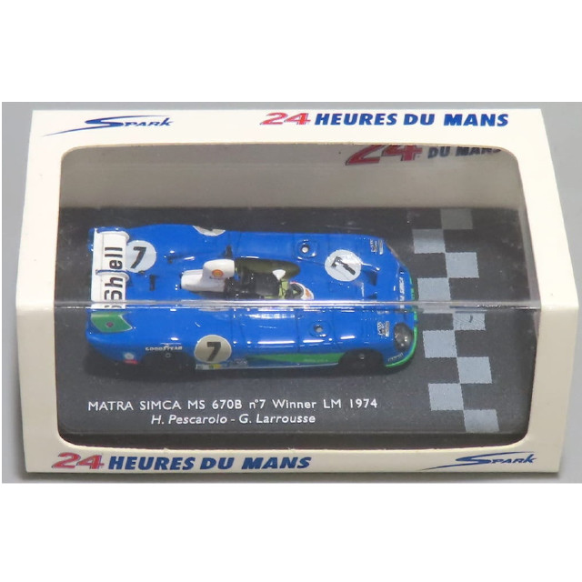 [MDL] 1/87 MATRA SIMCA MS 670B Winner LM 1974 Shell #7(ブルー) 完成品 ミニカー  SPARK(スパーク)