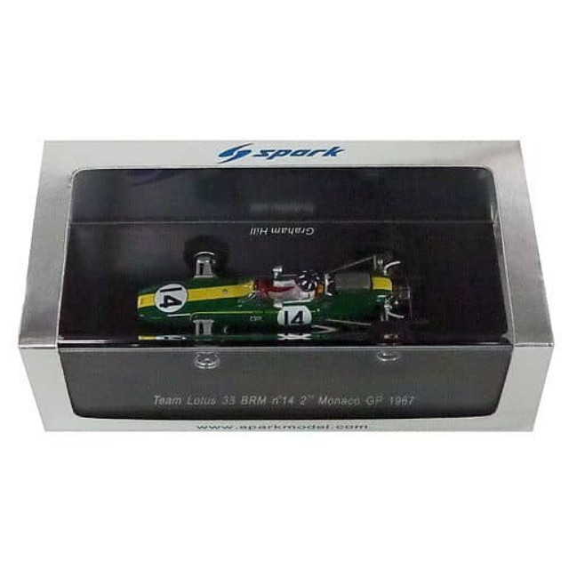 [MDL] 1/43 Team Lotus 33 BRM 2nd Monaco GP 1967 #14(グリーン×イエロー) 完成品 ミニカー(S1852) SPARK(スパーク)