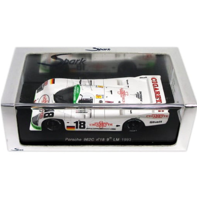 [MDL] 1/43 Porsche 962C 9th LM 1993 GIGARETTE #18 (ホワイト×ライトグリーン) 完成品 ミニカー(S1918) SPARK(スパーク)