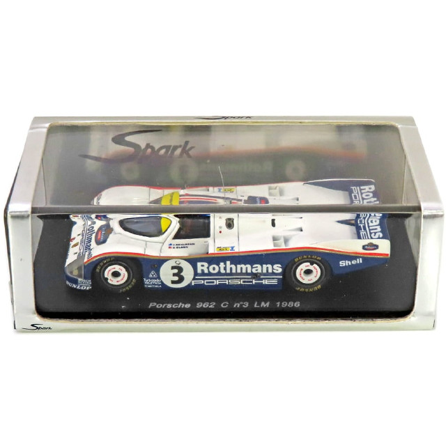 [MDL] 1/43 Porsche 962C Le Mans 1986 Rothmans #3(ホワイト×ブルー×イエロー) 完成品 ミニカー(S0925) SPARK(スパーク)