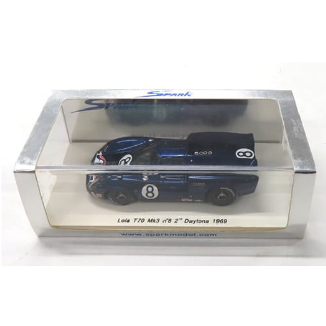 [MDL] 1/43 Lola T70 MK3 2nd Daytona 1969 #8(ブルー×ホワイト) 完成品 ミニカー(S1466) SPARK(スパーク)