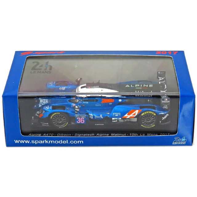 [MDL] 1/43 Alpine A470 ‐ Gibson Le Mans 2017 Signatech Alpine Matmut R.Dumas - G.Menezes - M.Rao #36 完成品 ミニカー(S5822) SPARK(スパーク)