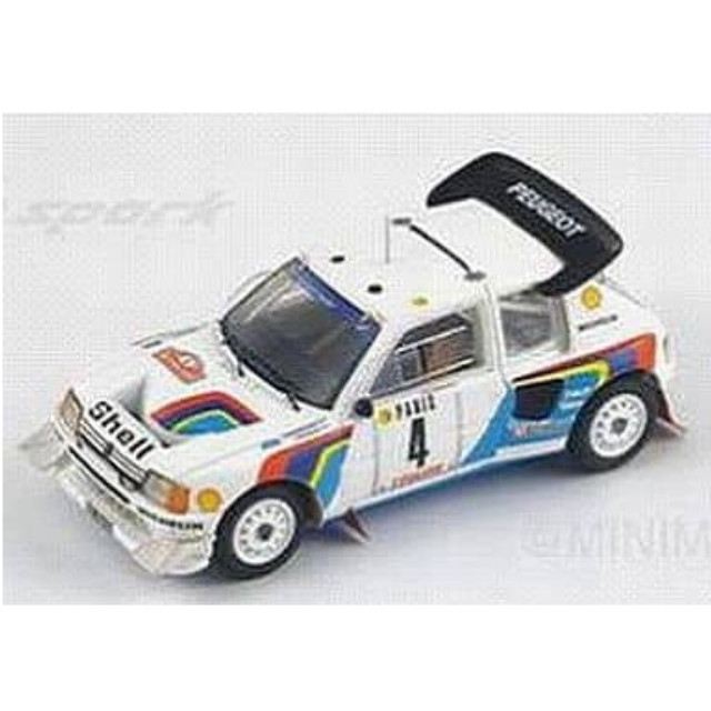[MDL] 1/43 プジョー 205 T16 エボリューション2 1986年モンテカルロ・ラリー 5位 #4 ドライバー：J.Kankkunen/J.Piironen 完成品 ミニカー(S1284) SPARK(スパーク)