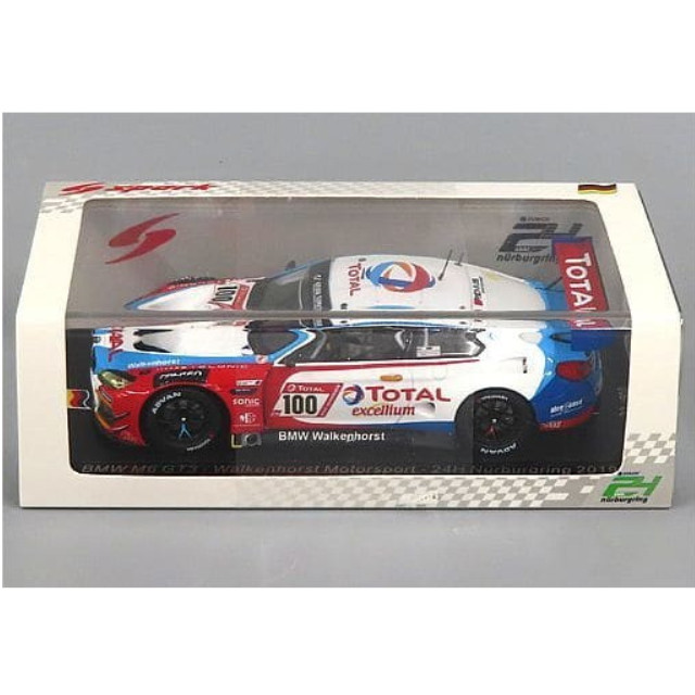 [MDL] 1/43 BMW M6 GT3 Walkenhorst Motorsport 24H Nurburgring 2019 TOTAL #100(ホワイト×ライトブルー×レッド) 完成品 ミニカー(SG555) SPARK(スパーク)