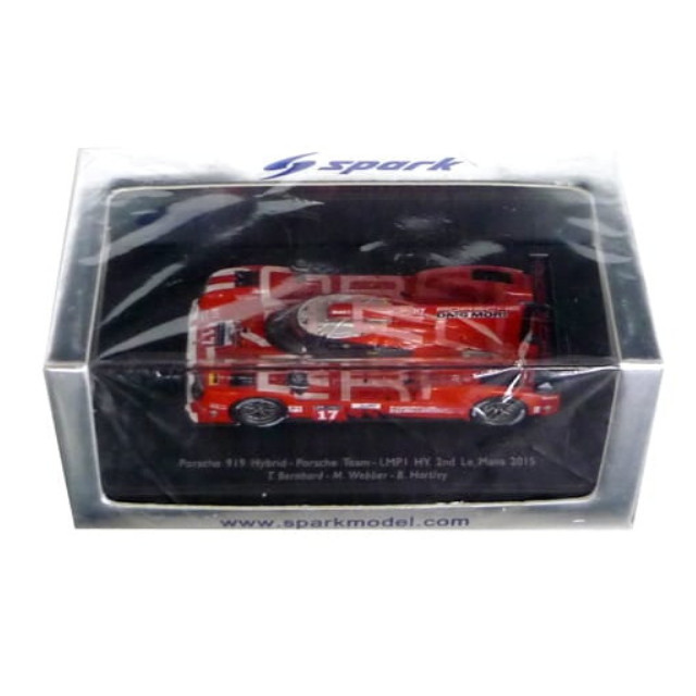 [MDL] 1/87 Porsche 919 Hybrid LMP1 2nd Le Mans 2015 T.Bernhard - M.Webber - B.Hartley #17 完成品 ミニカー(87S134) SPARK(スパーク)