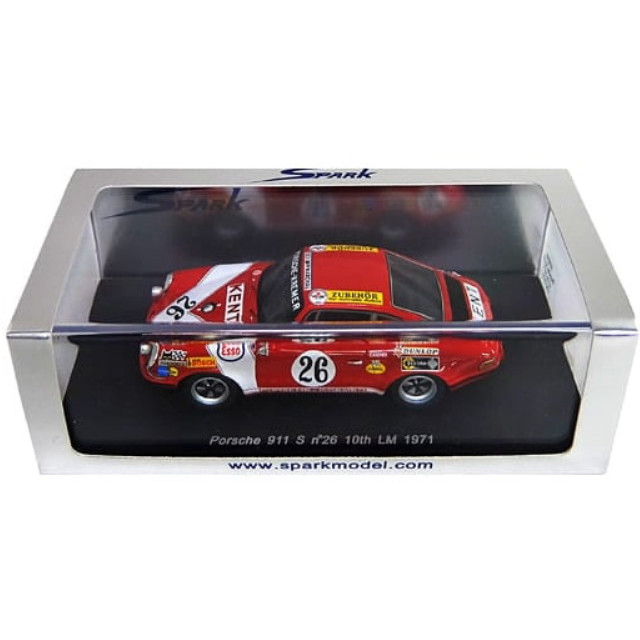 [MDL] 1/43 Porsche 911 S 10th LM 1971 KENT #26(レッド×ホワイト) 完成品 ミニカー(S0886) SPARK(スパーク)