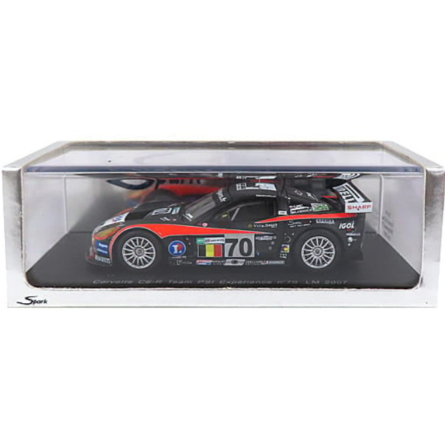 [MDL] 1/43 Corvette C6-R Team PSI Experience LM 2007 PIRELLI #70(ブラック×レッド) 完成品 ミニカー(S0180) SPARK(スパーク)