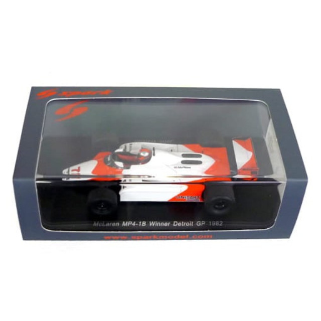 [MDL] 1/43 McLaren MP4-1B Winner Detroit GP 1982 MICHELIN #7(ホワイト×オレンジ) 完成品 ミニカー(S4302) SPARK(スパーク)