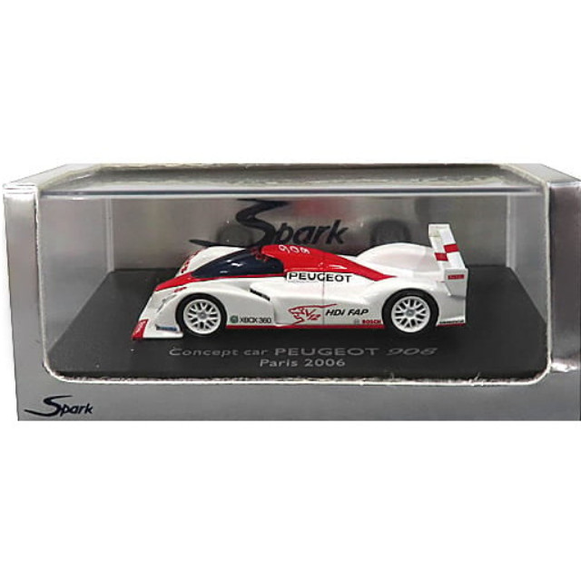 [MDL] 1/87 Concept Car peugeot 908 Paris 2006 Hdi FAP(ホワイト×レッド) 完成品 ミニカー(87S006) SPARK(スパーク)