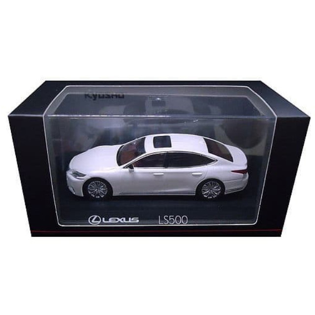 [MDL] 1/43 レクサス LS500(ソニッククォーツ×ホワイトパール)  完成品 ミニカー(KS03685Q) 京商