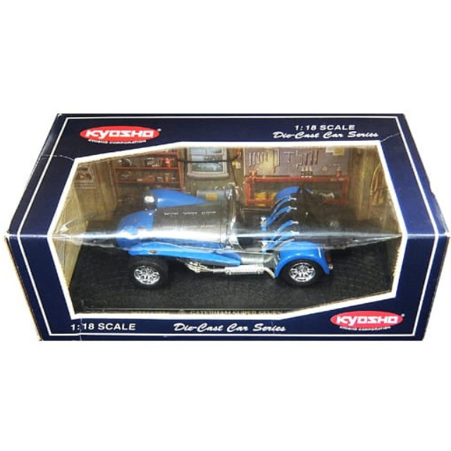 [MDL] 1/18 ケーターハム スパーセブン クラムシェルフェンダー(ブルー×シルバー)  完成品 ミニカー(7020BL) 京商