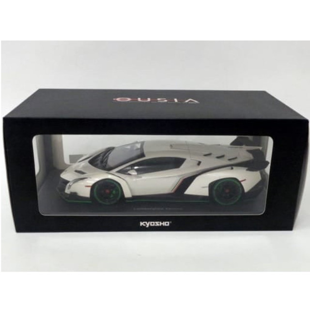 [MDL] 1/18 ランボルギーニ ヴェネーノホワイト×グリーンライン) 「OUSIAシリーズ」 完成品 ミニカー(KSC09501WG) 京商