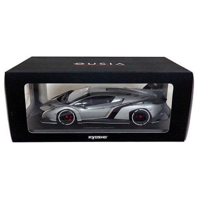 [MDL] 1/18 Lamborghini Veneno(グレー×ホワイトライン) 「OUSIAシリーズ」 完成品 ミニカー(KSC09501GRW) 京商