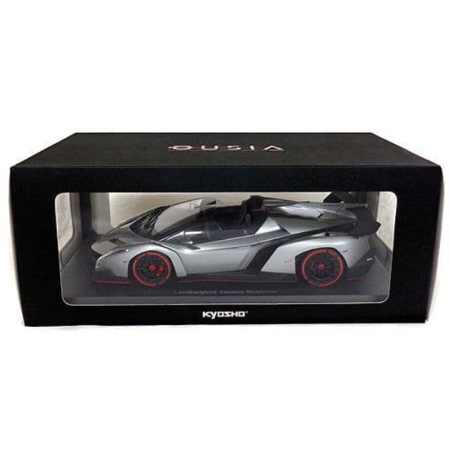 [MDL] 1/18 Lamborghini Veneno Roadster(グレー×レッドライン) 「OUSIAシリーズ」 完成品 ミニカー(KSC09502GR) 京商