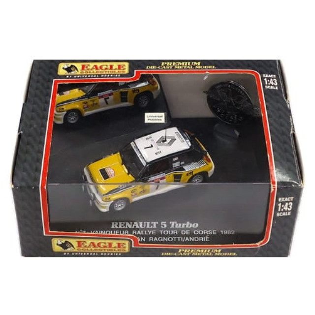 [MDL] 1/43 RENAULT 5 Turbo VAINQUEUR RALLYE TOUR DE CORSE 1982 elf #7(イエロー×ホワイト) 「EAGLE COLLECTION」 完成品 ミニカー(E1704) 京商