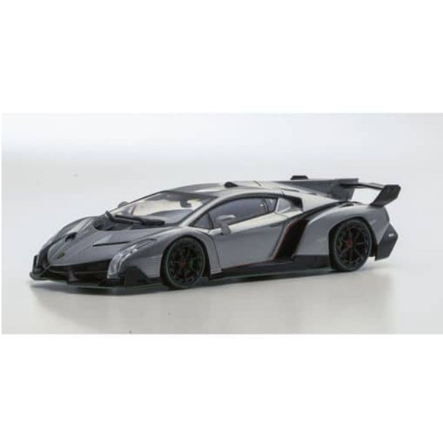 [MDL] 1/43 LAMBORGHINI Veneno(グレー×グリーンライン)  完成品 ミニカー(05571GRG) 京商