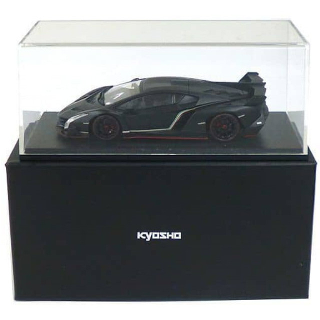 [MDL] 1/43 Lamborghini Veneno (マットブラック×レッドライン)  完成品 ミニカー(K05571MBK) 京商