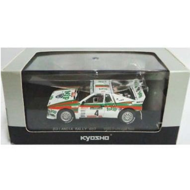 [MDL] 1/43 ランチア037ラリー 1985年 ポルトガル 2nd #4(ホワイト×グリーン×オレンジ) 完成品 ミニカー(03181E) 京商