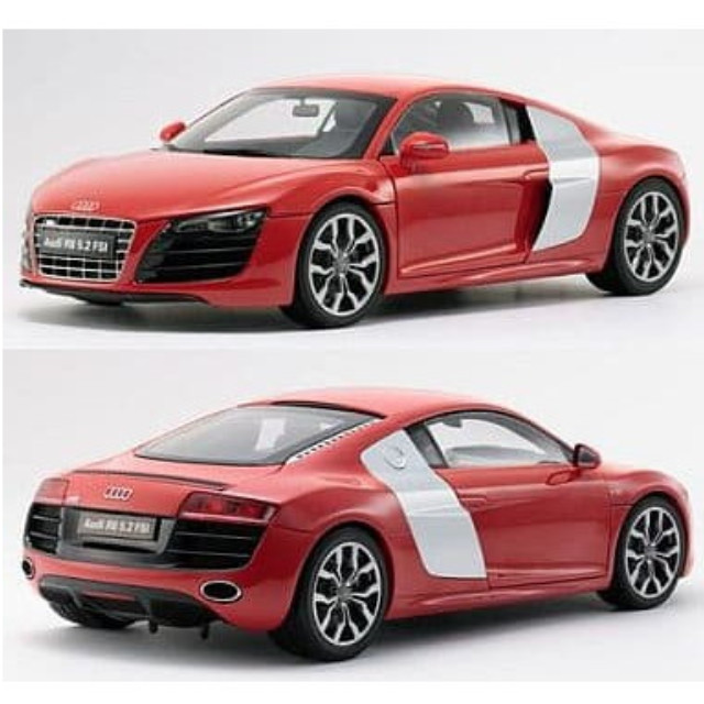 [MDL] 1/18 アウディR8 V10 5.2 FSI quattro 2009 ブリリアントレッド/シルバー 完成品 ミニカー(K09216RR) 京商