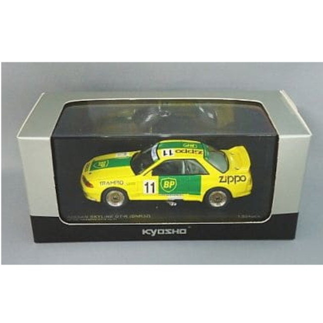 [MDL] 1/43 ニッサン スカイライン GT-R BNR32 BP OIL TRAMPIO GT-R #11(イエロー×グリーン) 完成品 ミニカー(03225E) 京商