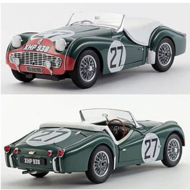 [MDL]  1/18 トライアンフ TR3S 1959 LM (No.27) グリーン/レッド  完成品 ミニカー(K08033C) 京商