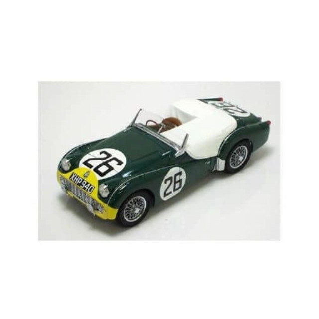 [MDL]  1/18 トライアンフTR3S 1959 LM(No.26) グリーン/イエロー  完成品 ミニカー(K08033B) 京商