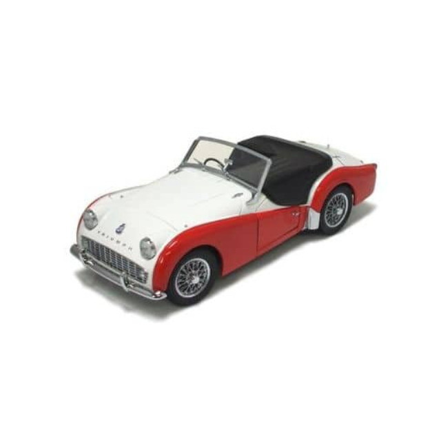 [MDL]  1/18 トライアンフ TR3A (ホワイト/レッド)  完成品 ミニカー(K08032WR) 京商