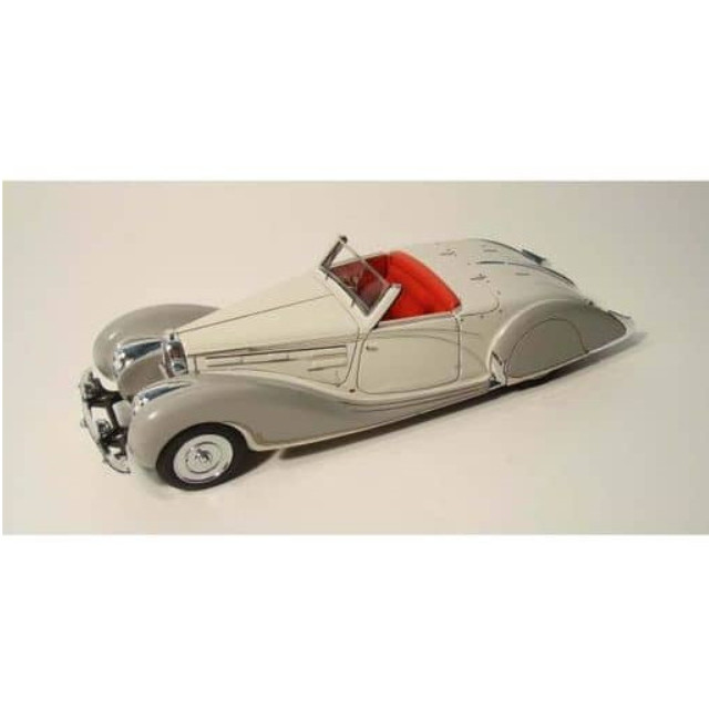 [MDL]  1/43 ブガッティ57CGangloff(アイボリー/グレー) 「レジンモデルシリーズ」 完成品 ミニカー(LS394) 京商