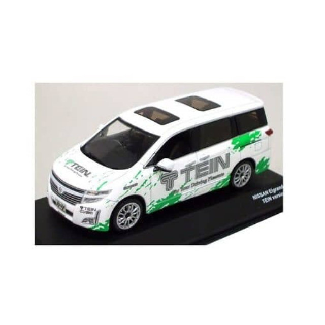 [MDL]  1/43 NISSAN エルグランド TEIN VERSION(ホワイト/グリーン) 完成品 ミニカー(JC66003TE) 京商