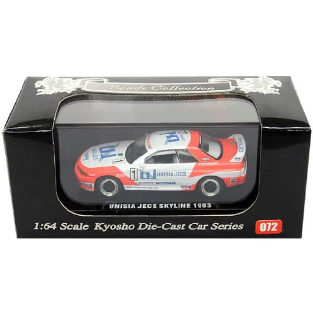 [MDL] 1/64 UNISIA JECS SKYLINE GT-R 1993 DUNLOP #1(ホワイト×レッド) 「Beads Collection No.072」  完成品 ミニカー(06063L) 京商