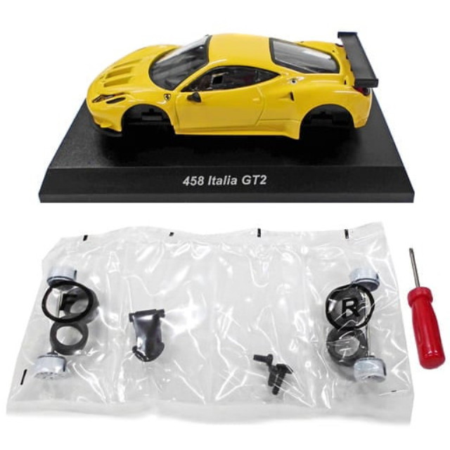 [MDL] (単品) 1/64 フェラーリ 458 Italia GT2(イエロー) 「フェラーリ ミニカー コレクション 12」  完成品 ミニカー 京商