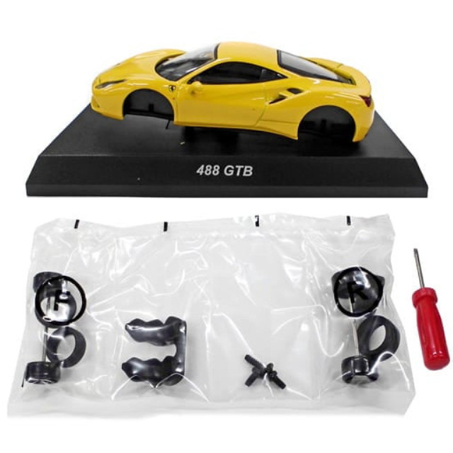 [MDL] (単品) 1/64 フェラーリ 488 GTB(イエロー) 「フェラーリ ミニカー コレクション 12」  完成品 ミニカー 京商