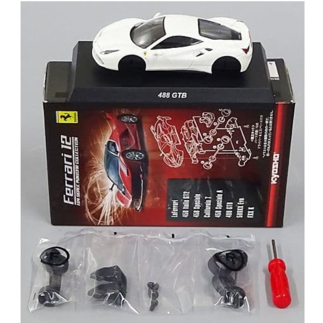 [MDL] (単品) 1/64 フェラーリ 488 GTB(ホワイト) 「フェラーリ ミニカー コレクション 12」  完成品 ミニカー 京商