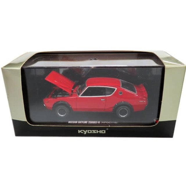 [MDL] 1/43 Nissan Skyline GT-R KPGC110 Chrome Wide Wheels(レッド)  完成品 ミニカー(K03117R) 京商