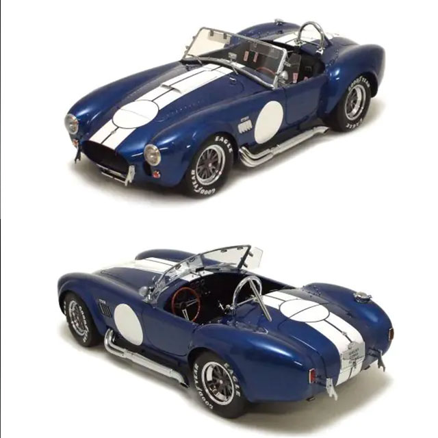 [MDL] 1/12 Shelby Cobra 427S/C(ブルー×ホワイト)  完成品 ミニカー(K08631BL) 京商