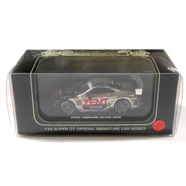 [MDL] 1/64 ZENT CERUMO SC430 2008 EXEDY #38(シルバークローム×ブラック)  完成品 ミニカー(K06691E) 京商