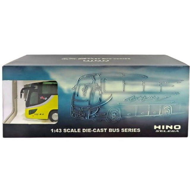 [MDL] 1/43 HINO SELEGA SUPER HIGH-DECKER HATO BUS HATO BUS(イエロー)  完成品 ミニカー(66112) 京商