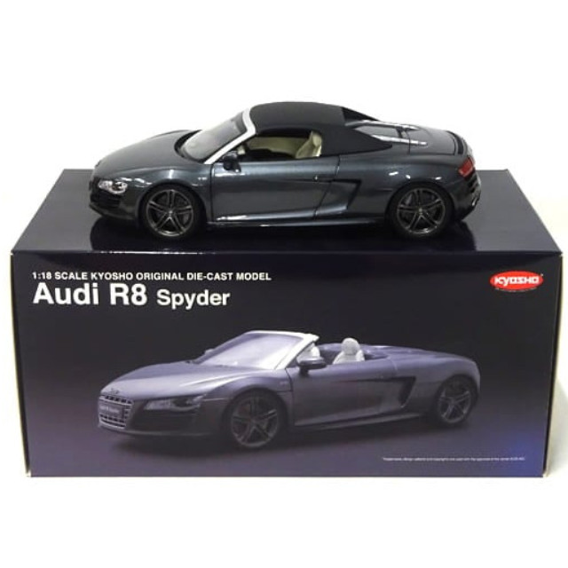 [MDL] 1/18 Audi R8 Spider FSI 5.2 Quattro(デイトナグレー)  完成品 ミニカー(09217DG) 京商
