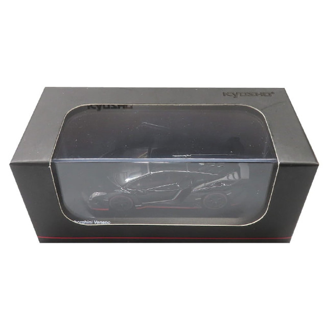 [MDL] 1/64 Lamborghini Veneno(ブラック×レッド)  完成品 ミニカー(KS07051A7) 京商