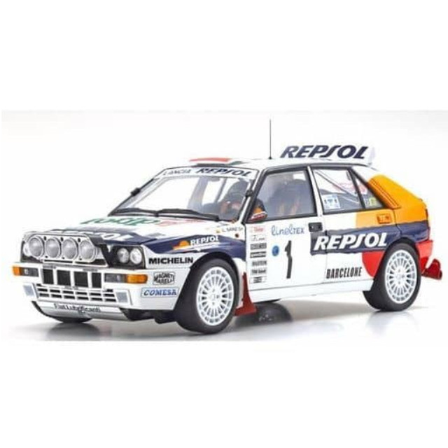 [MDL] 1/18 LANCIA DELTA HF INTEGRALE 1993 Monte Carlo totip MICHELIN #1(ホワイト×ネイビー×オレンジ)  完成品 ミニカー(KS08348C) 京商
