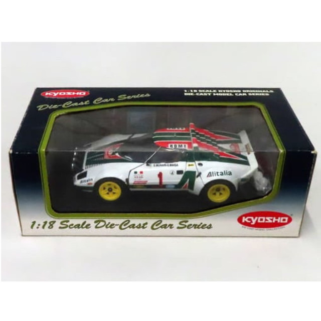 [MDL] 1/18 ランチアストラトスHF 1977 モンテカルロ Alitalia #1(ホワイト×グリーン×オレンジ)  完成品 ミニカー(08132A) 京商