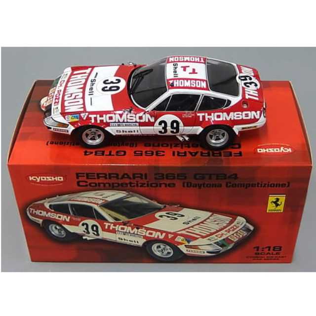 [MDL] 1/18 FERRARI 365 GTB4 Compretizione Daytona Competizione THOMSON #39(レッド×ホワイト)  完成品 ミニカー(KYO8164FO) 京商