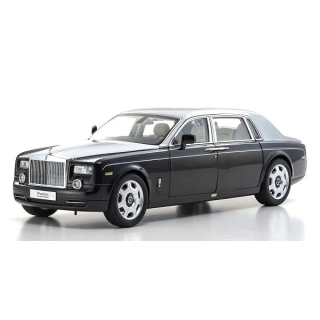 [MDL] (再販) 1/18 ロールス・ロイス ファントム EWB(ブラック×シルバー) 完成品 ミニカー(KS08841BKS) 京商