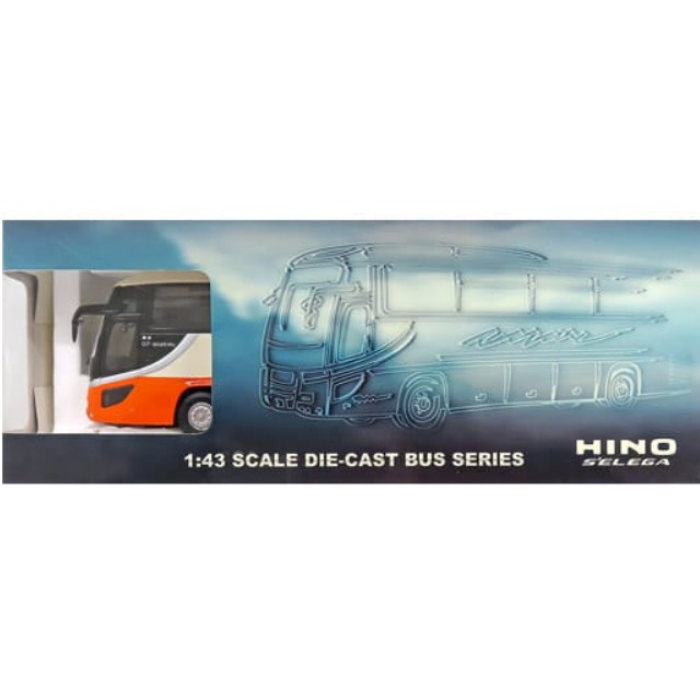 [MDL] 1/43 HINO SELEGA SUPER HIGH-DECKER 東京空港交通 エアポートリムジンバス(オレンジ×ホワイト)  完成品 ミニカー(66110) 京商