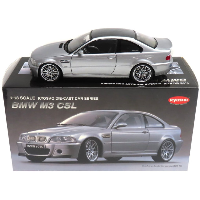 [MDL] 1/18 BMW M3 CSL(シルバー) 「DIE-CAST CAR SERIES」  完成品 ミニカー(08506S) 京商