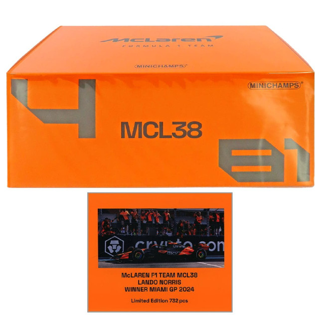 [MDL] 1/18 マクラーレン F1チーム MCL38 ランド・ノリス マイアミGP 2024 ウィナー 「MINICHAMPS」 完成品 ミニカー(537241904) MINICHAMPS(ミニチャンプス)