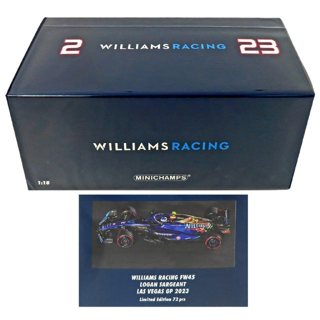 [MDL] 1/18 ウィリアムズ レーシング FW45 ローガン・サージェント ラスベガスGP 2023 「MINICHAMPS」 完成品 ミニカー(117232202) MINICHAMPS(ミニチャンプス)
