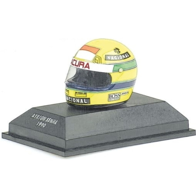 [MDL] 1/8 ヘルメット アイルトン・セナ 1990 ワールドチャンピオン 「MINICHAMPS」 完成品 ミニカー(540309027) MINICHAMPS(ミニチャンプス)