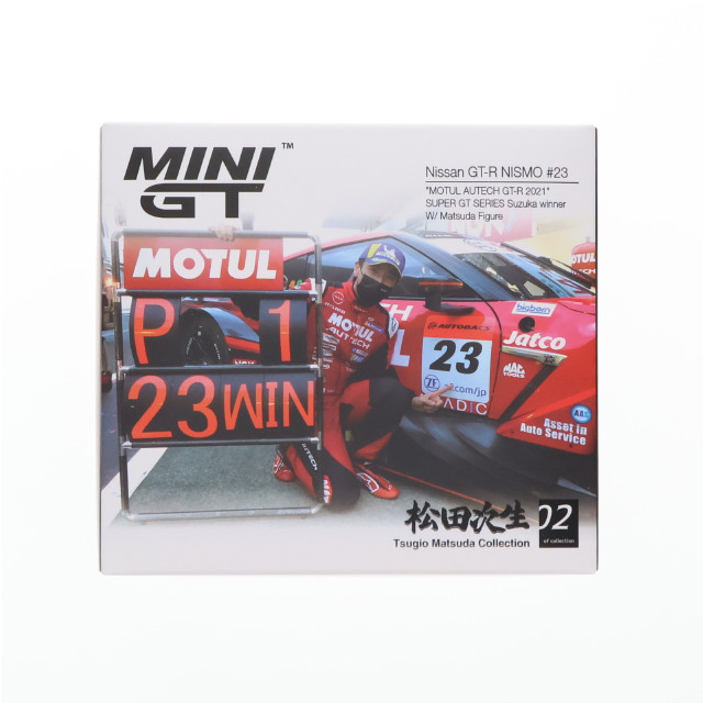 [MDL] ミニGTシリーズ 1/64 Nissan GT-R Nismo GT500 NISMO SUPER GTシリーズ 2021 R3.Suzuka 優勝車 #23 』MOTUL AUTECH GT-R』 松田次生コレクション w/ 松田次生氏フィギュア(左ハンドル) 完成品 ミニカー(MGT00875-L) TSM