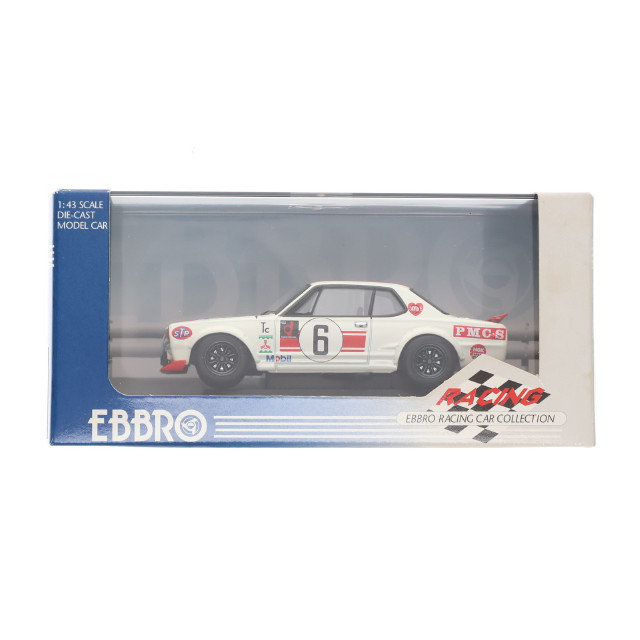 [MDL] RACING CAR COLLECTION 1/43 NISSAN SKYLINE(スカイライン) GTR KPGC 10 RACING #6(ホワイト×レッド) 完成品 ミニカー(43241) EBBRO(エブロ)